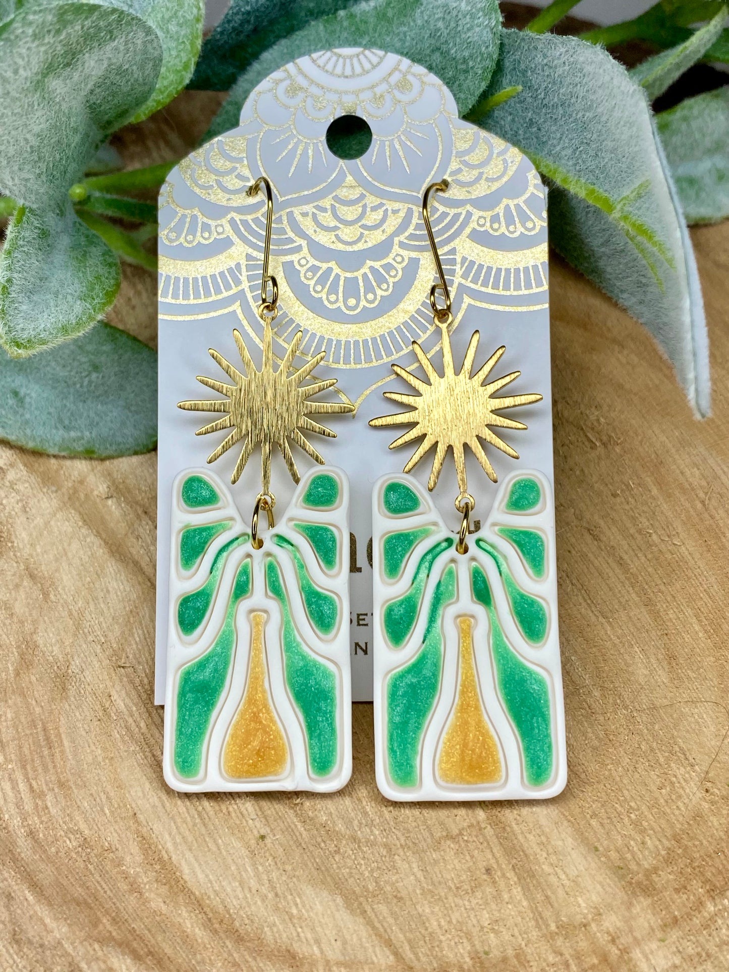 Sale! Groovy! Clay Vase Earrings