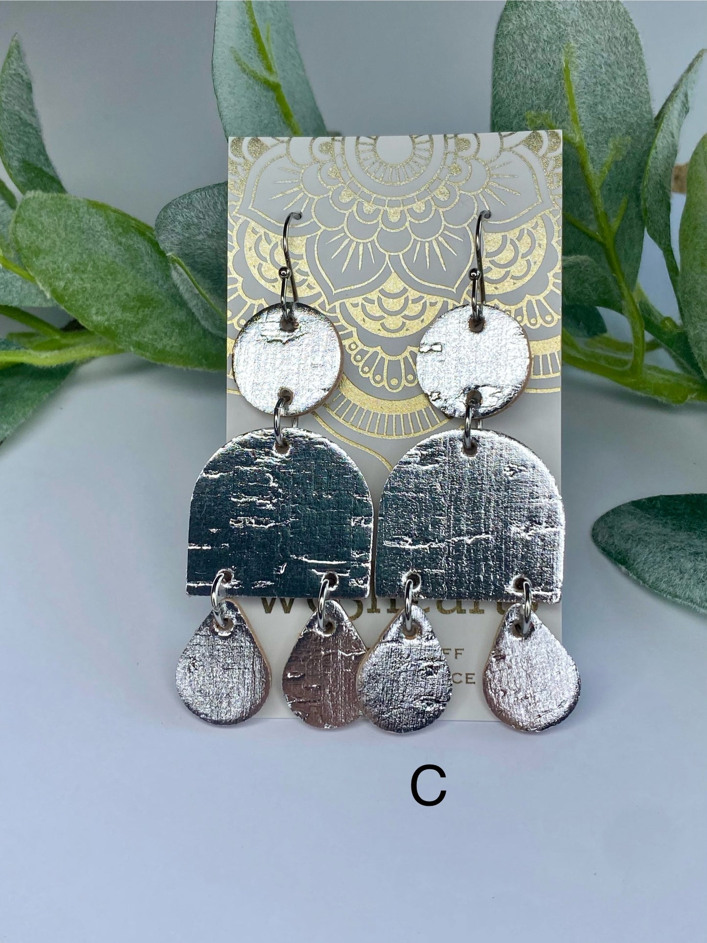 Sale! Belle Leather and Cork Earrings