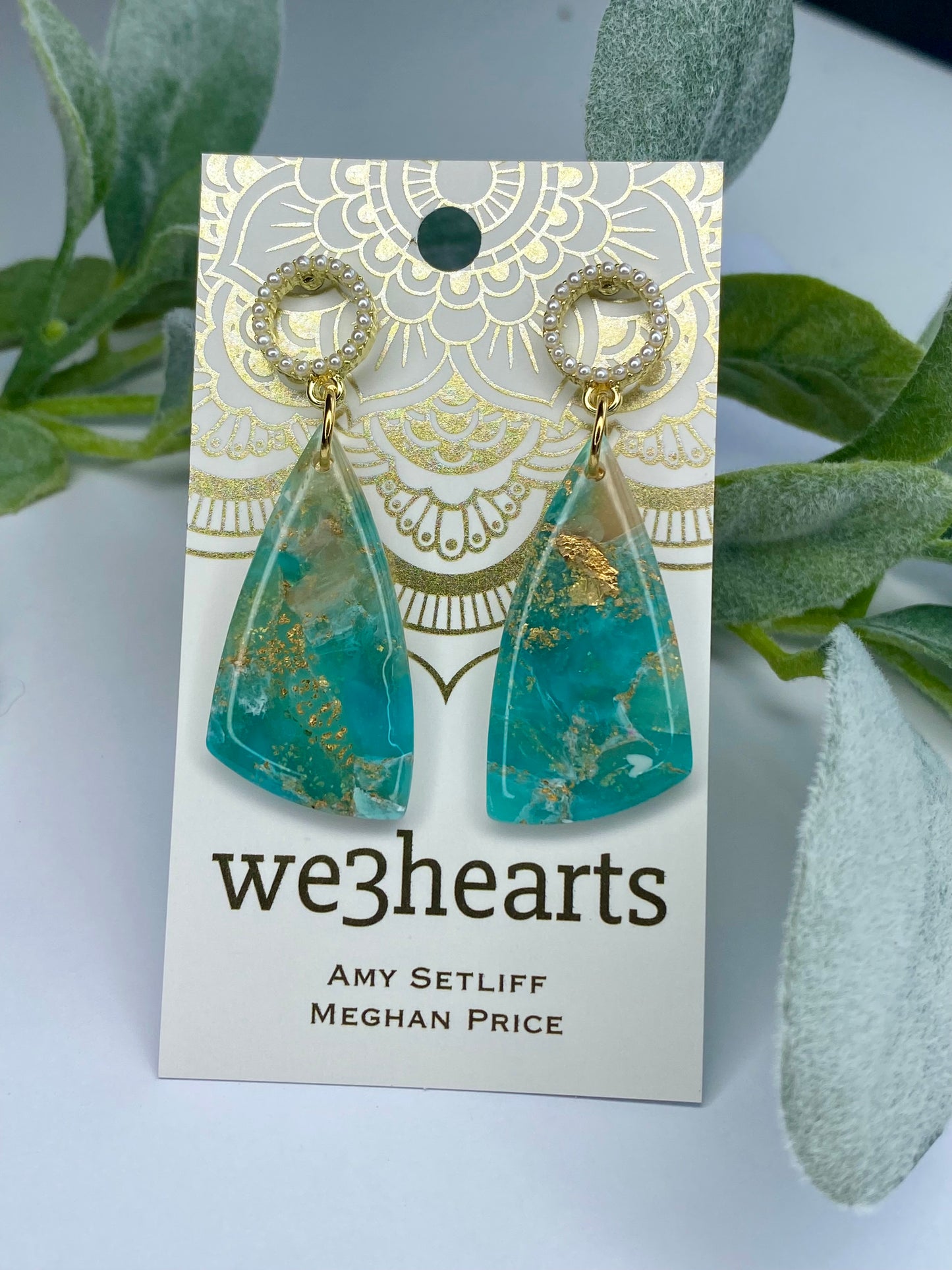 Sea Glass Collection-Clay & Resin Earrings