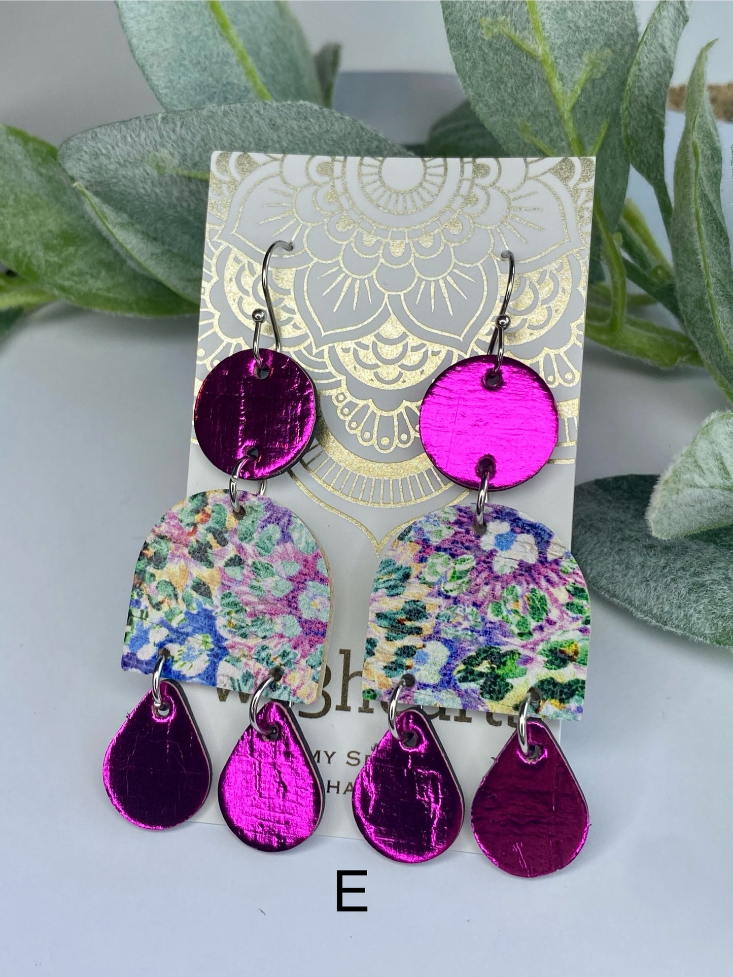 Sale! Belle Leather and Cork Earrings