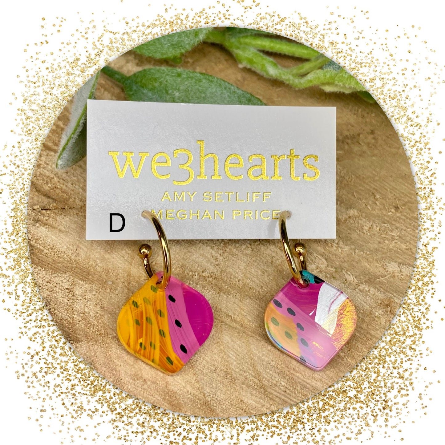 Hand Painted Acrylic Hoops