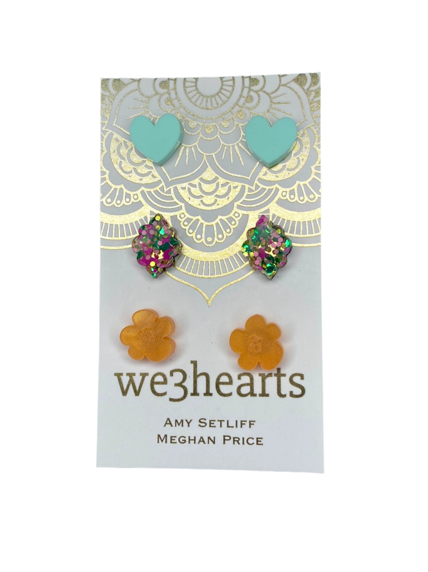 Acrylic Stud Trio Studs
