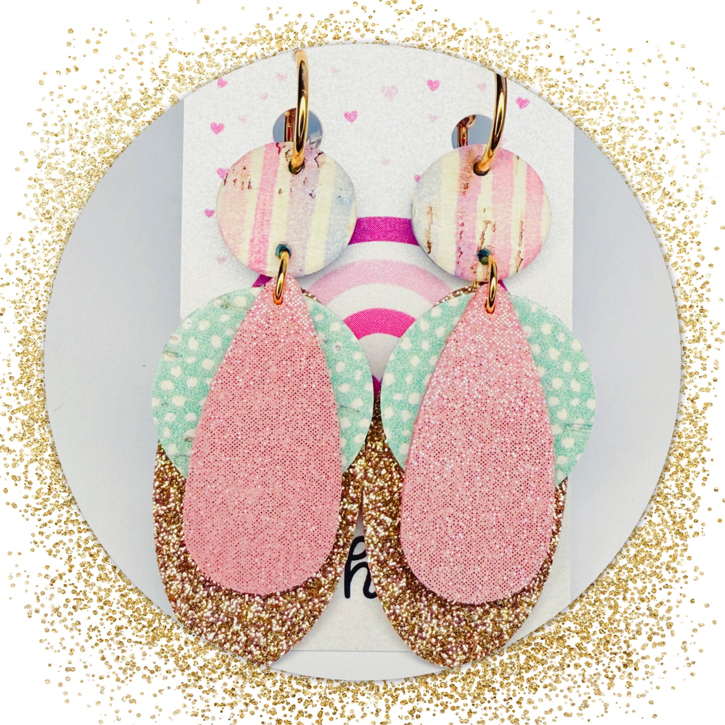 New! Poppy Leather Earrings