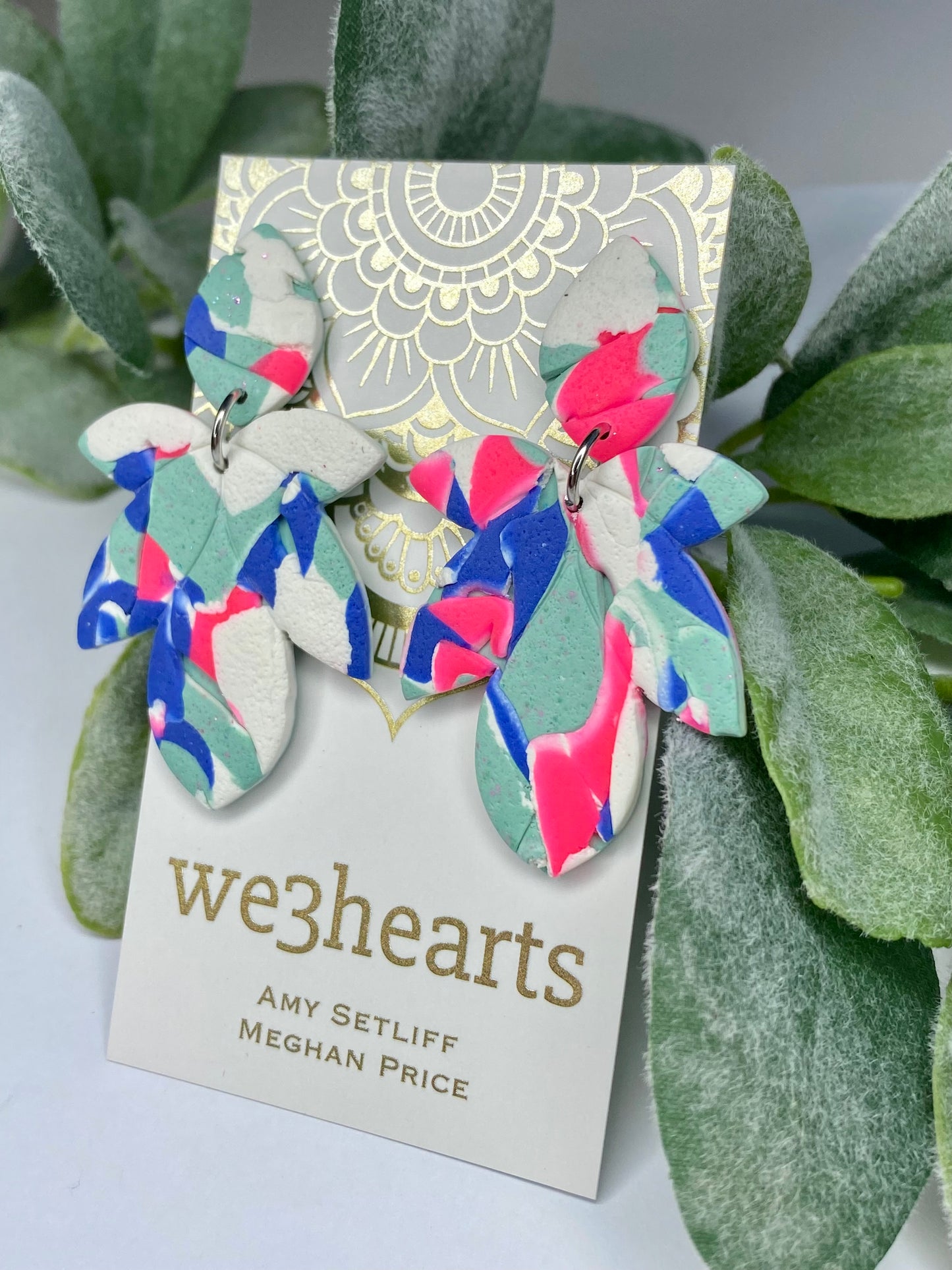 Sale! Sea Glass Collection-Clay Dangle Earrings