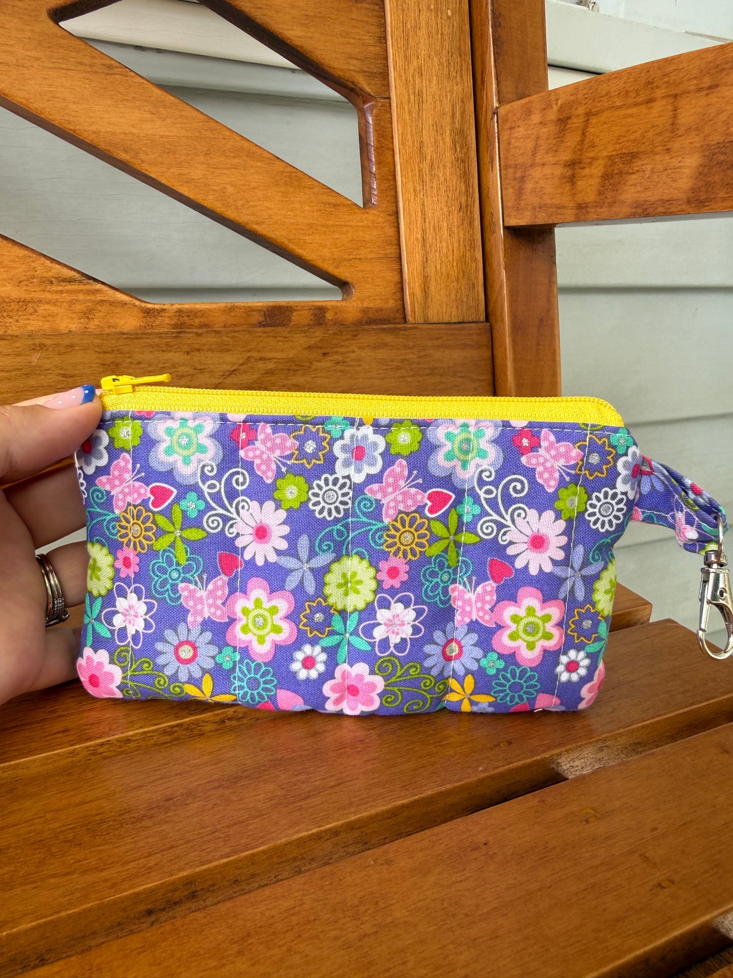 Zipper Pouch-Purple Butterfly
