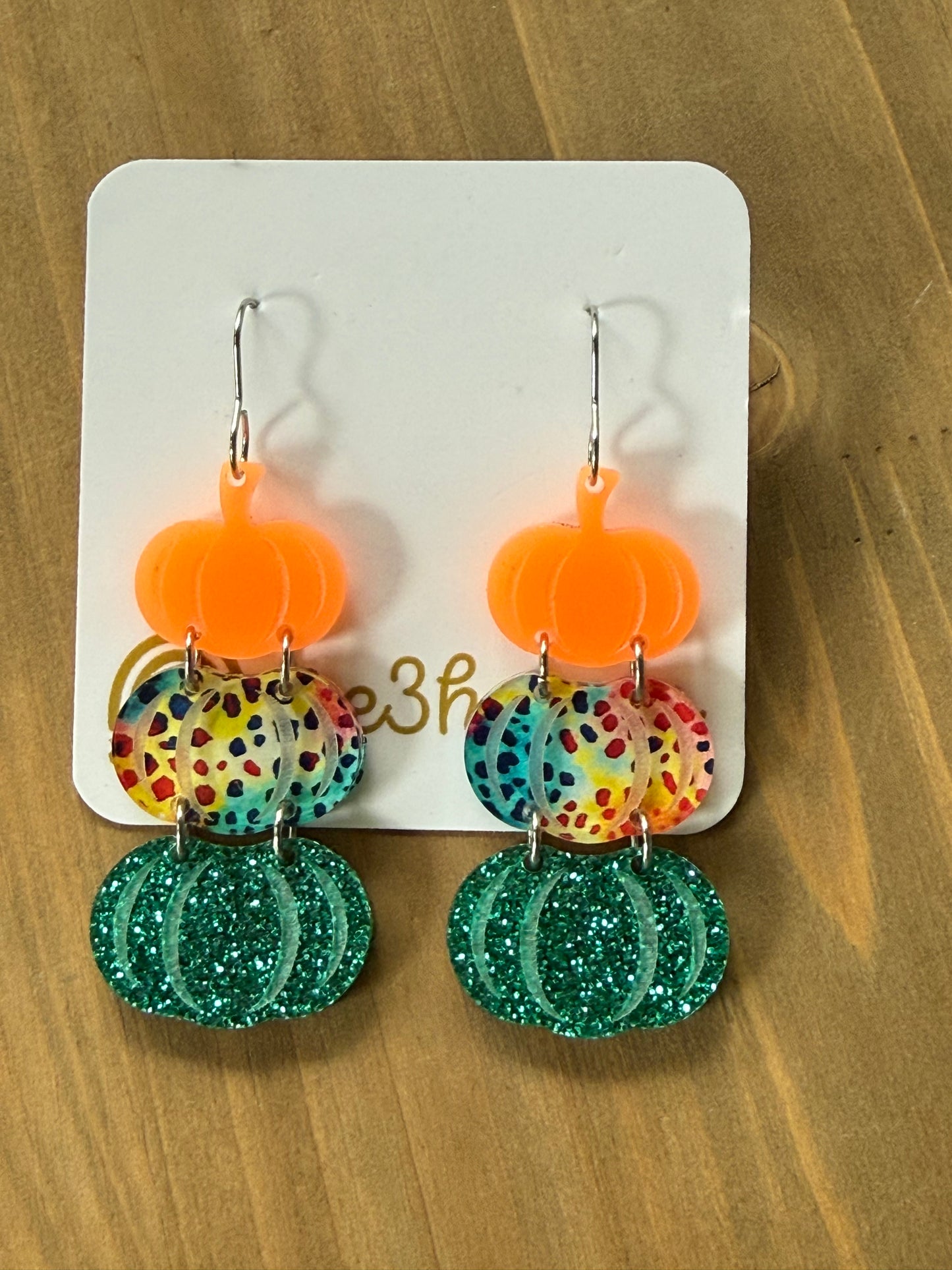 Pumpkin Trio Earrings-Christmas in July