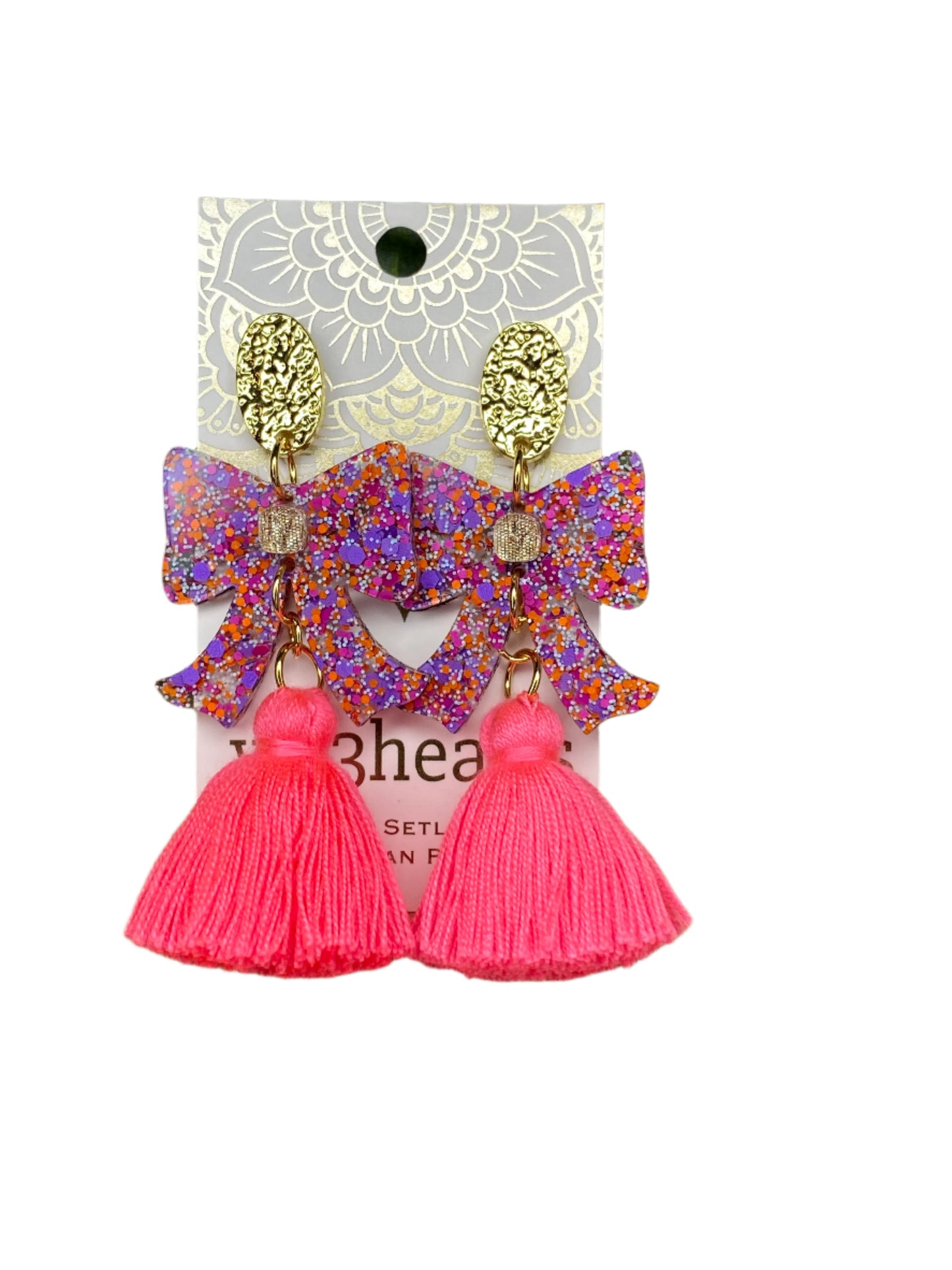 Fancy Fringe Bows Earrings