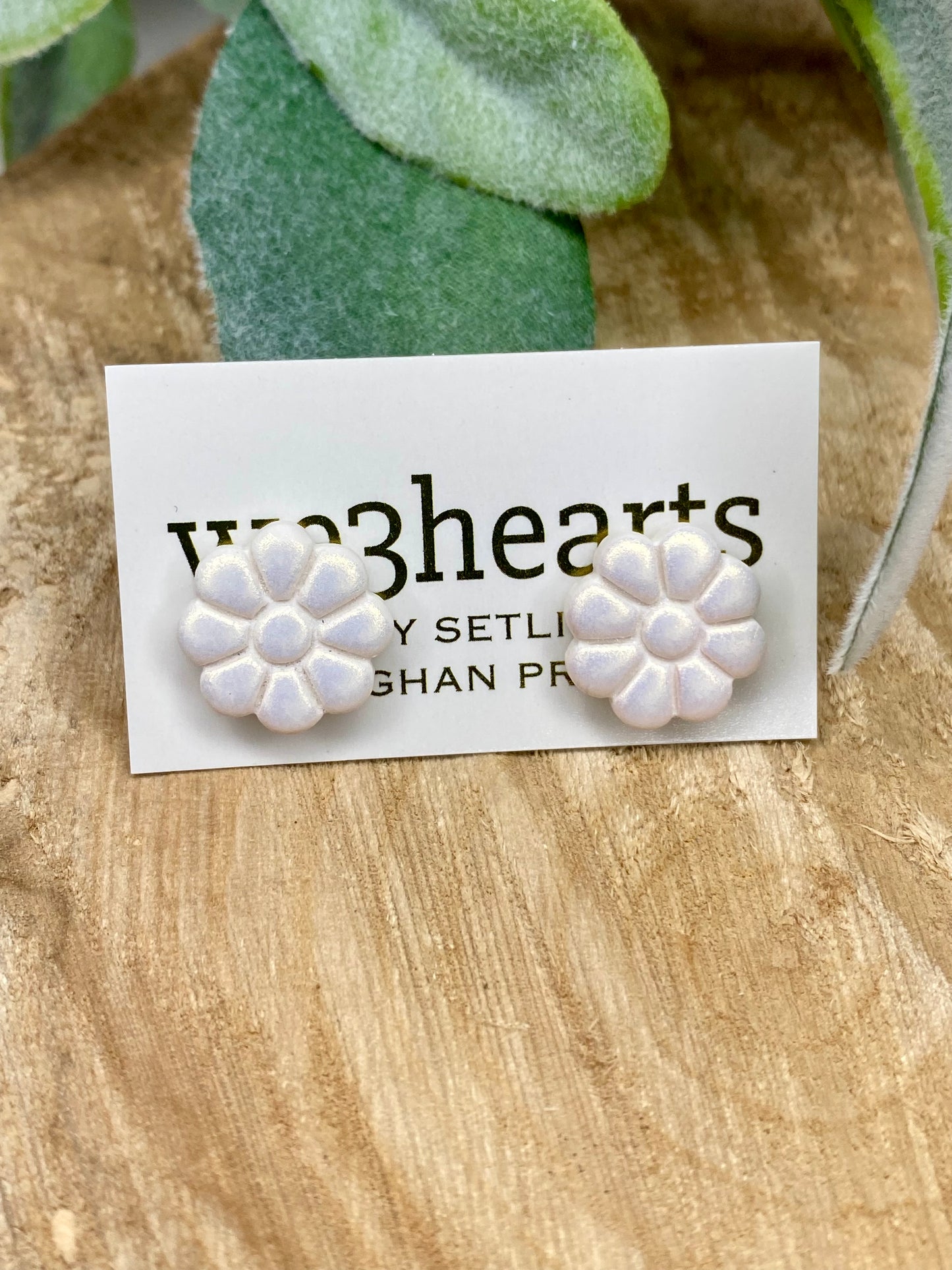 Sale! Flower Clay Studs