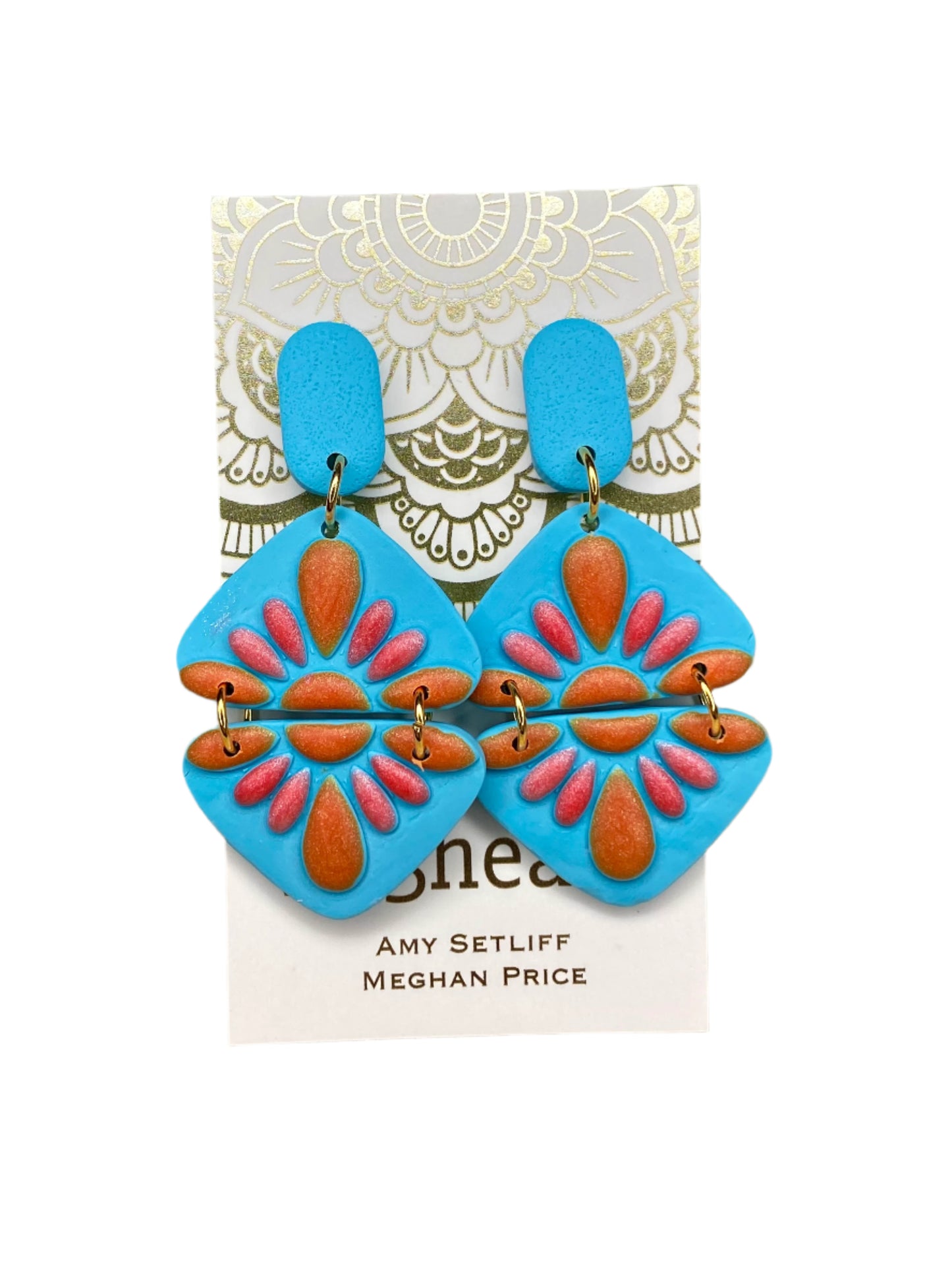 Sale! Boho Southwest Teal Clay Earrings