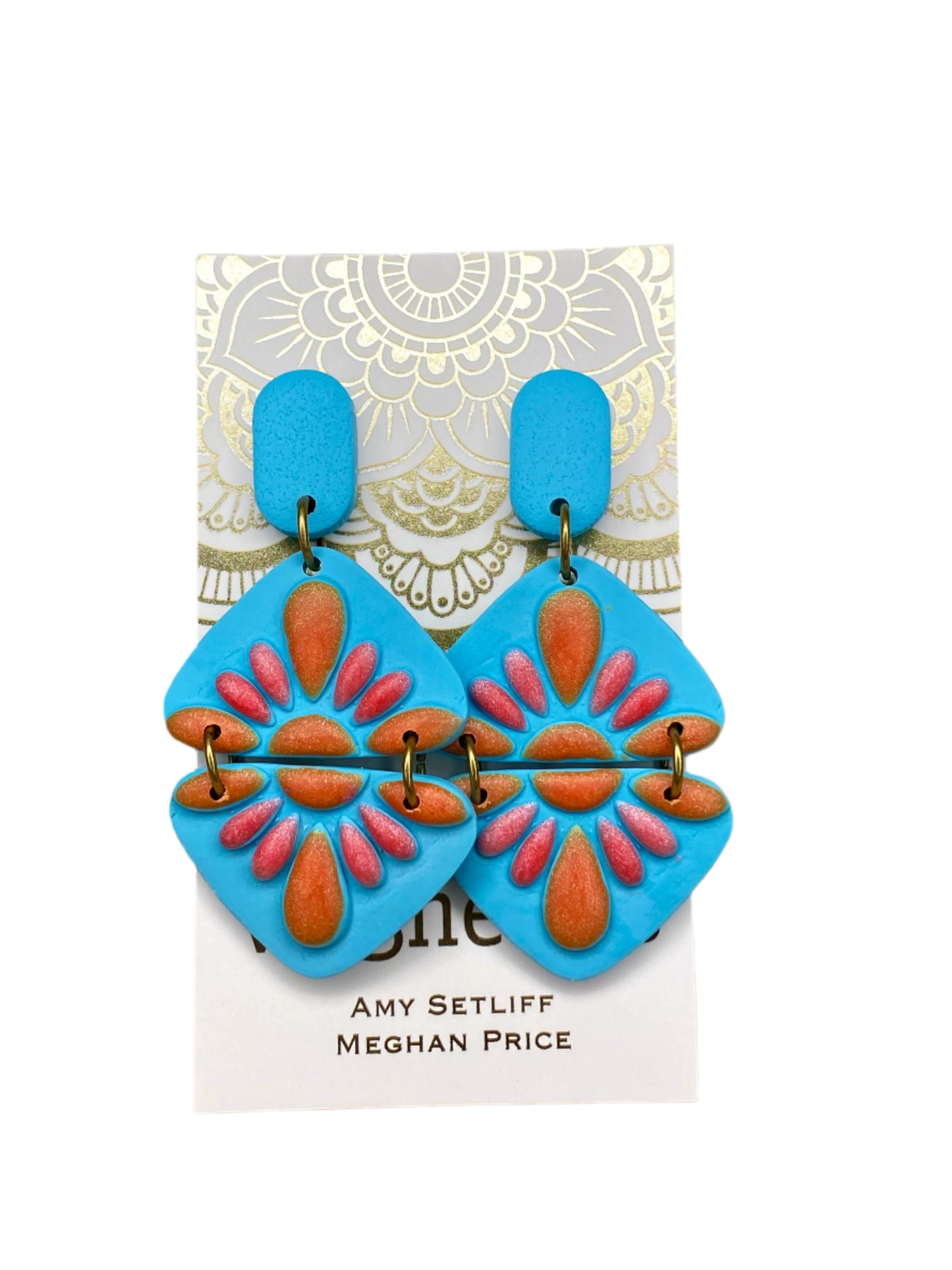 Sale! Boho Southwest Teal Clay Earrings