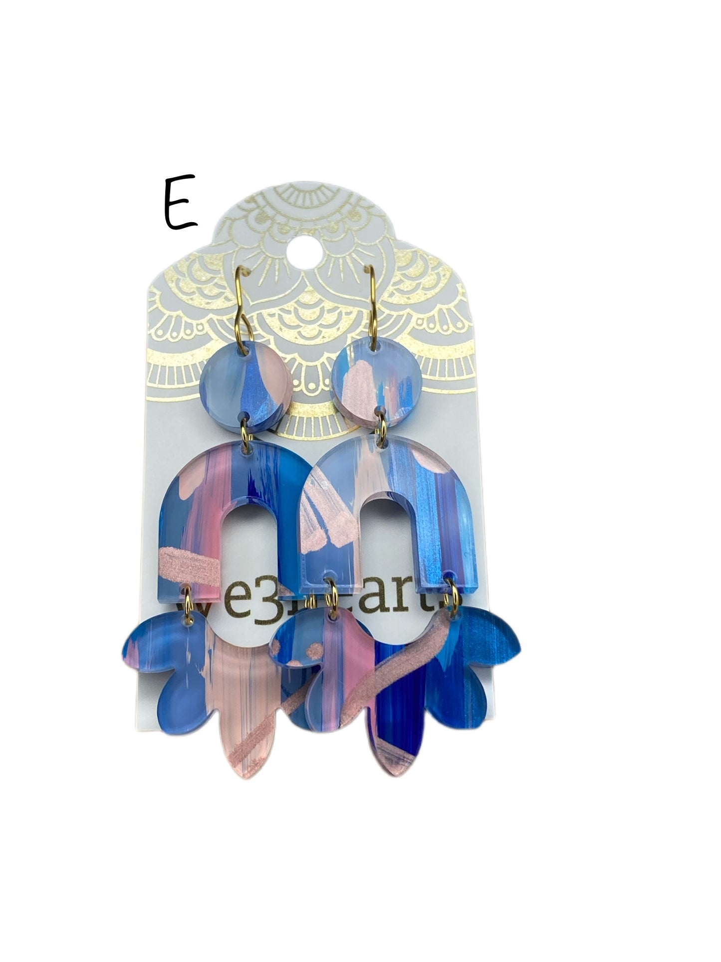 SALE! Fannie Hand Painted Acrylic Earrings