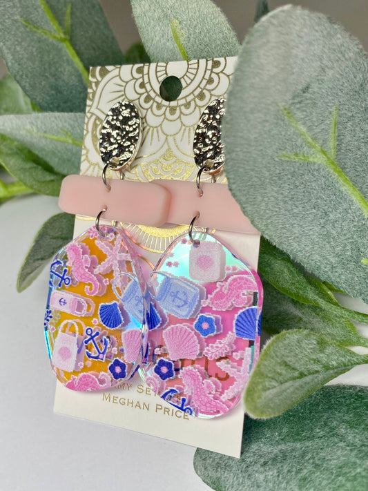 Sale! Nautical Acrylic Earrings