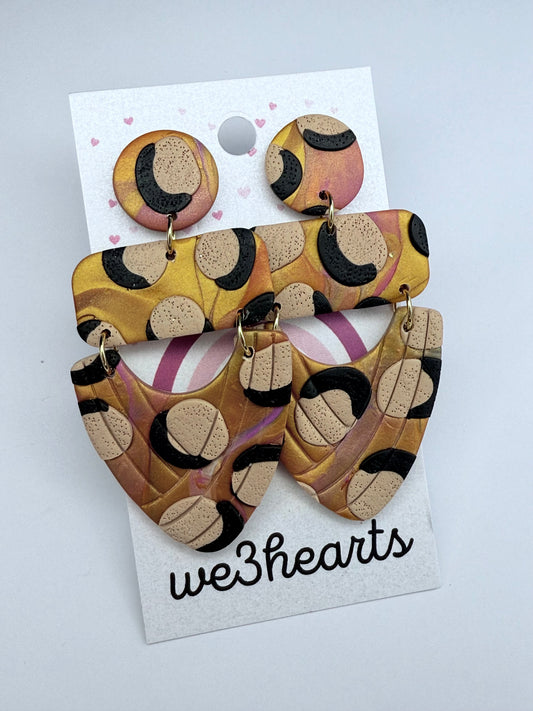 New! Jenna Clay Earrings-Gold Leopard