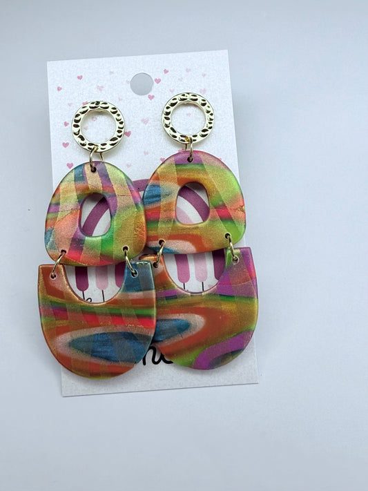 New! Alana Clay Earrings-Multicolor