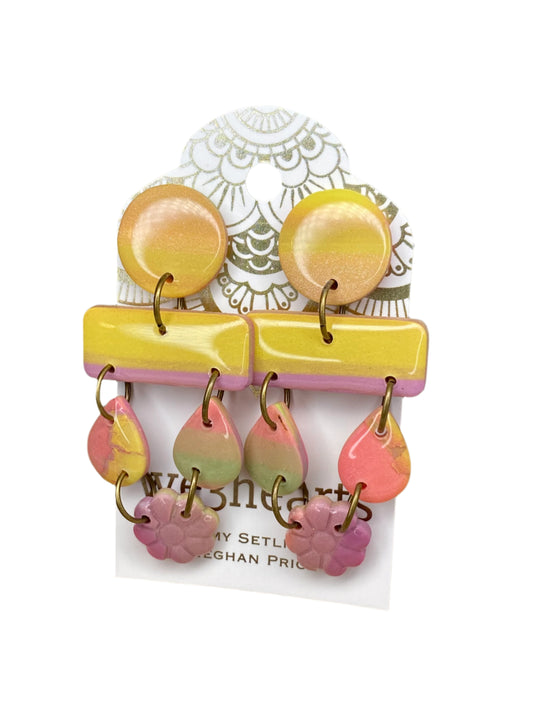 Sale! Groovy! Groovy Vibe Clay Earrings