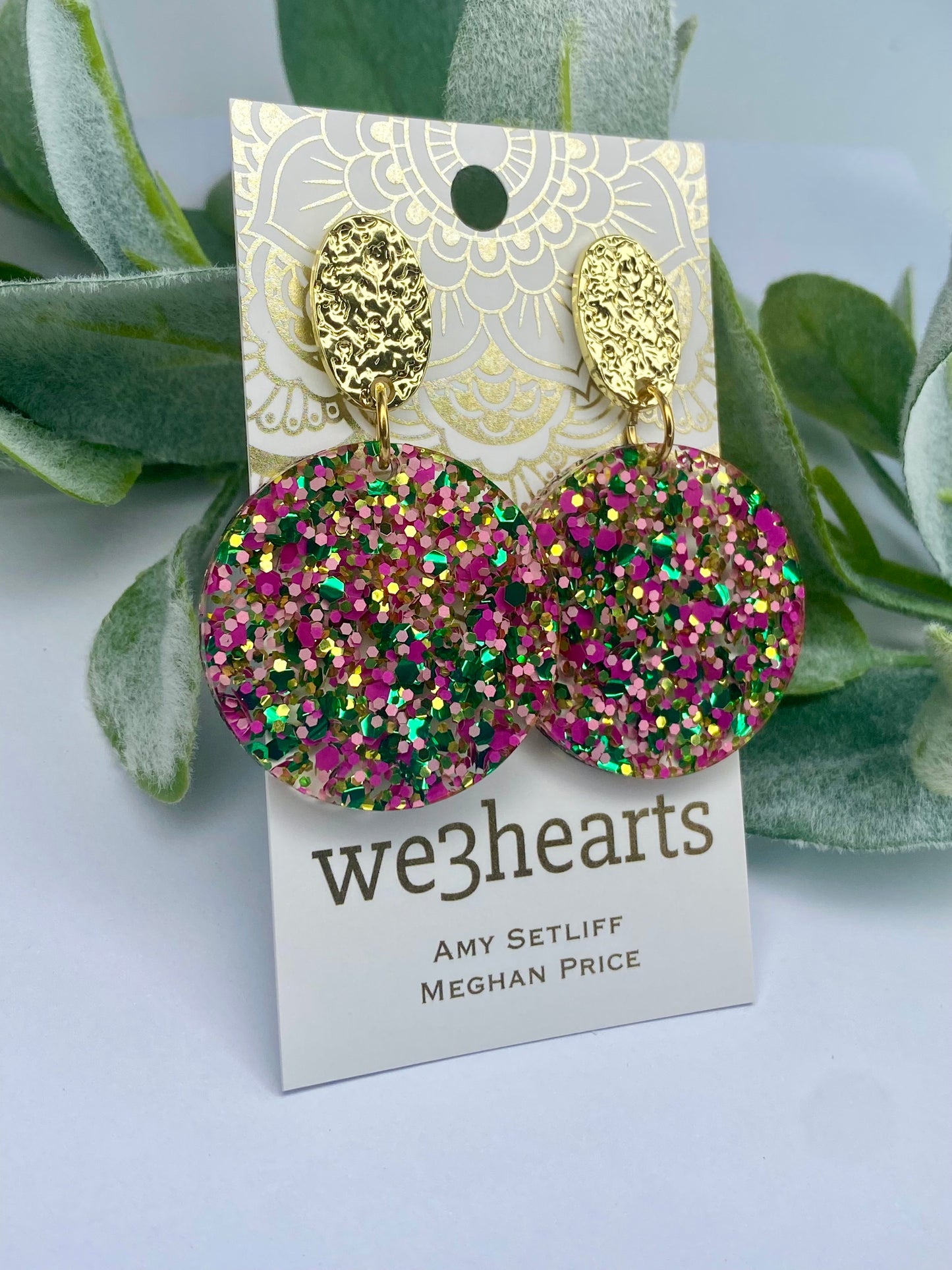 New! Glitter Acrylic Earrings