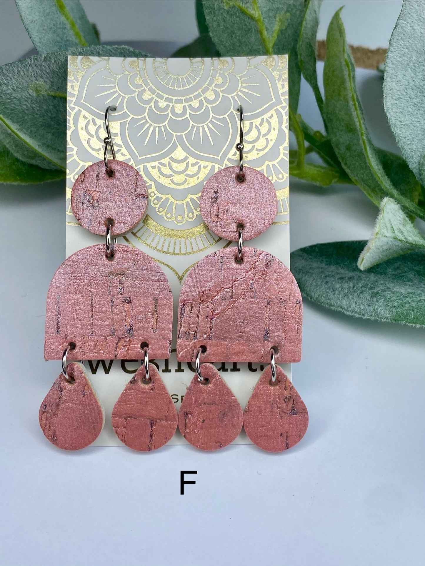 Belle Leather and Cork Earrings