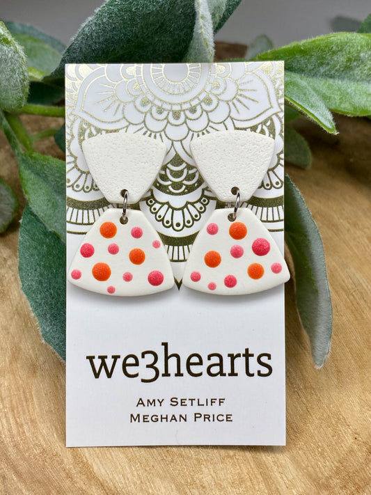 Groovy! Clay Painted Polka Dot Earrings