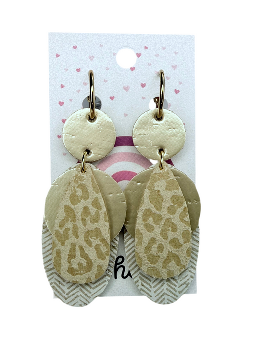 New! Poppy Leather Earrings