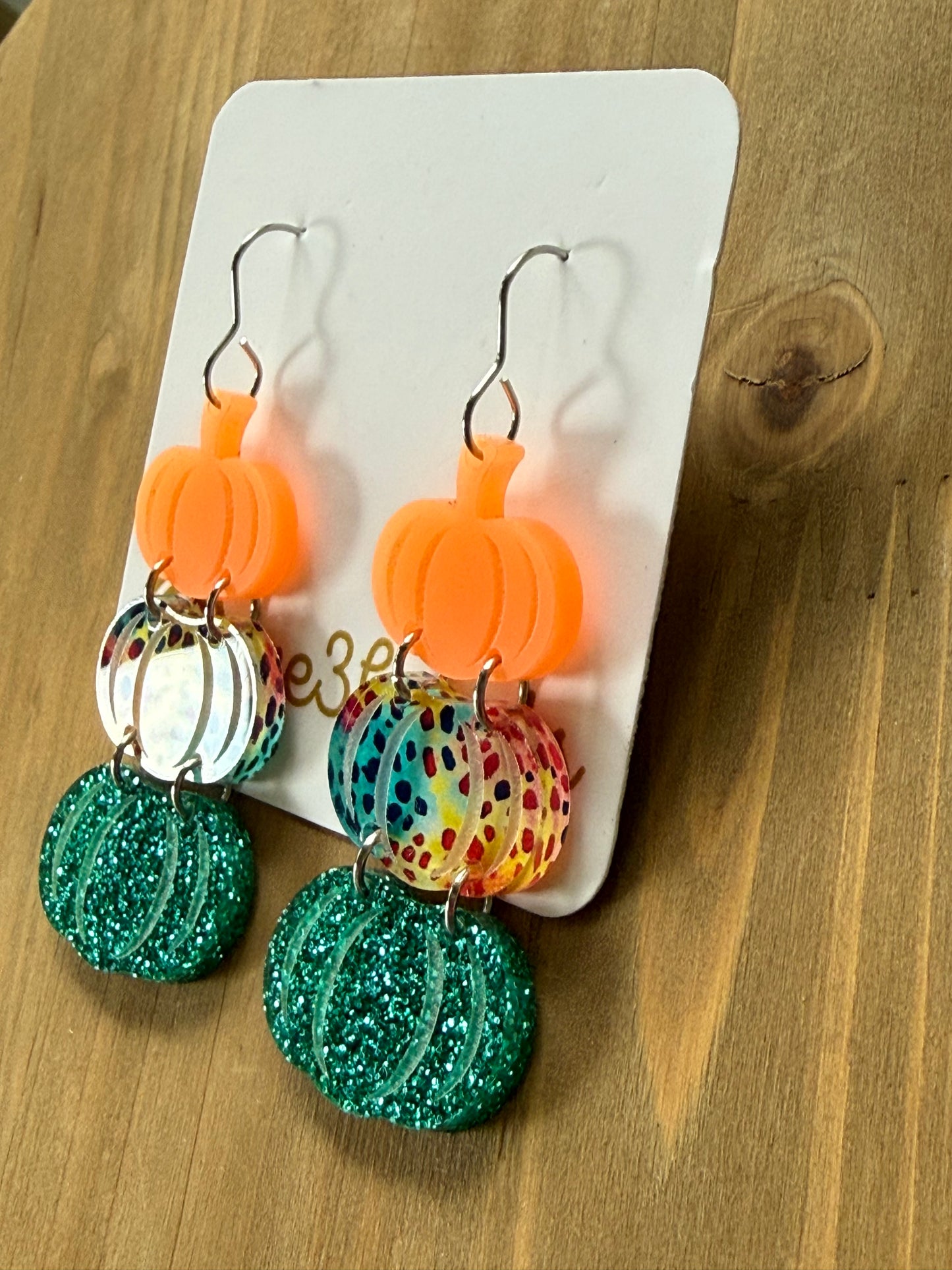 Pumpkin Trio Earrings-Christmas in July