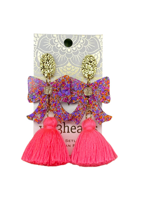 Sale! Fancy Fringe Bows Earrings