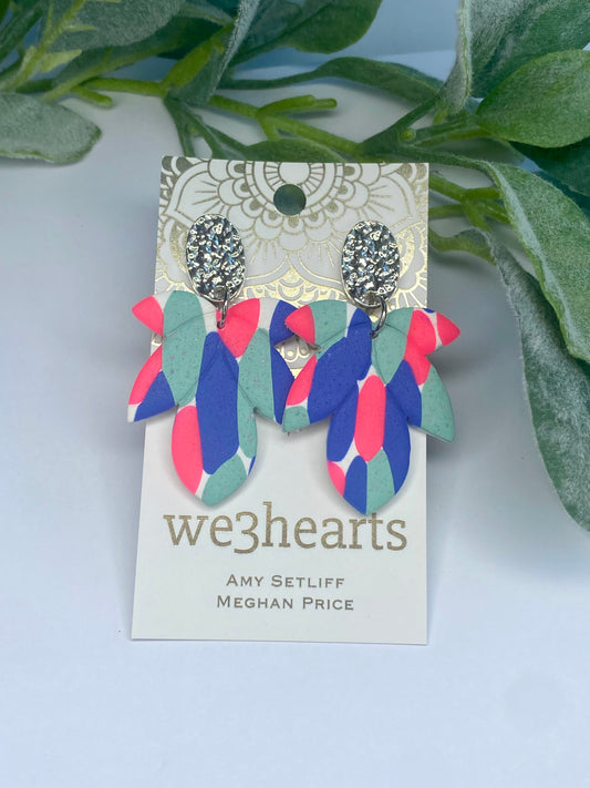 Sea Glass Collection-Clay Colorful Dangle Earrings