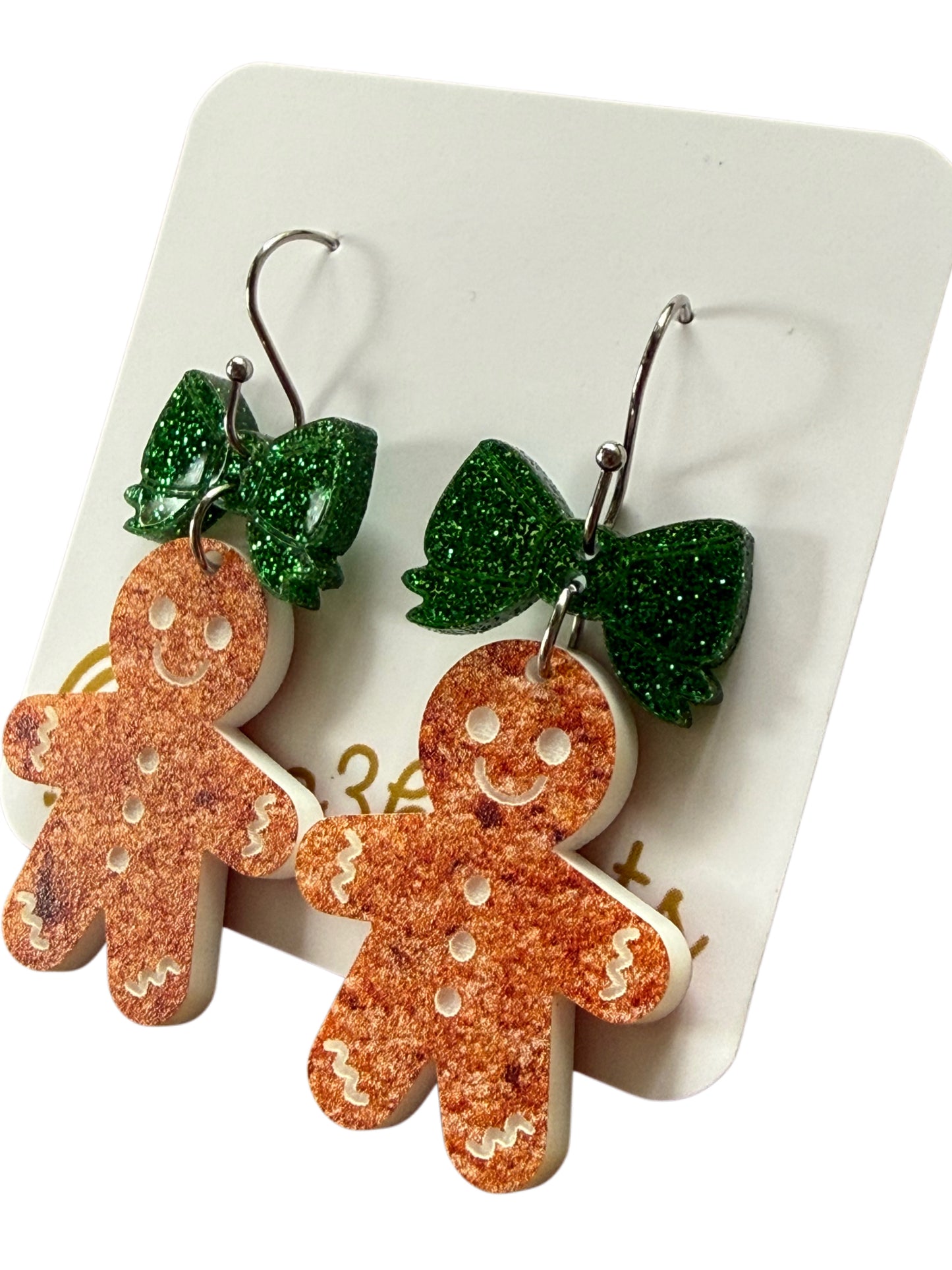 Gingerbread Man Earrings-Christmas in July
