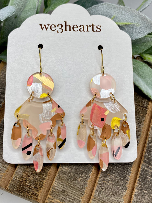 SALE! Chandy Hand Painted Acrylic Earrings