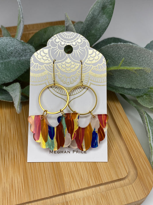 Layla Drop Hoop Acrylic Earrings